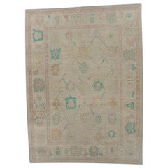 Oushak Rug Oriental Hand Knotted Turkish Oushak 9'2" x 12'4" #1409