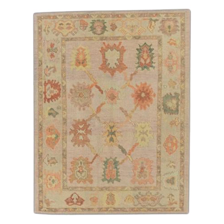 Oushak Rug Oriental Hand Knotted Turkish Oushak 5'3" x 6'8" #486