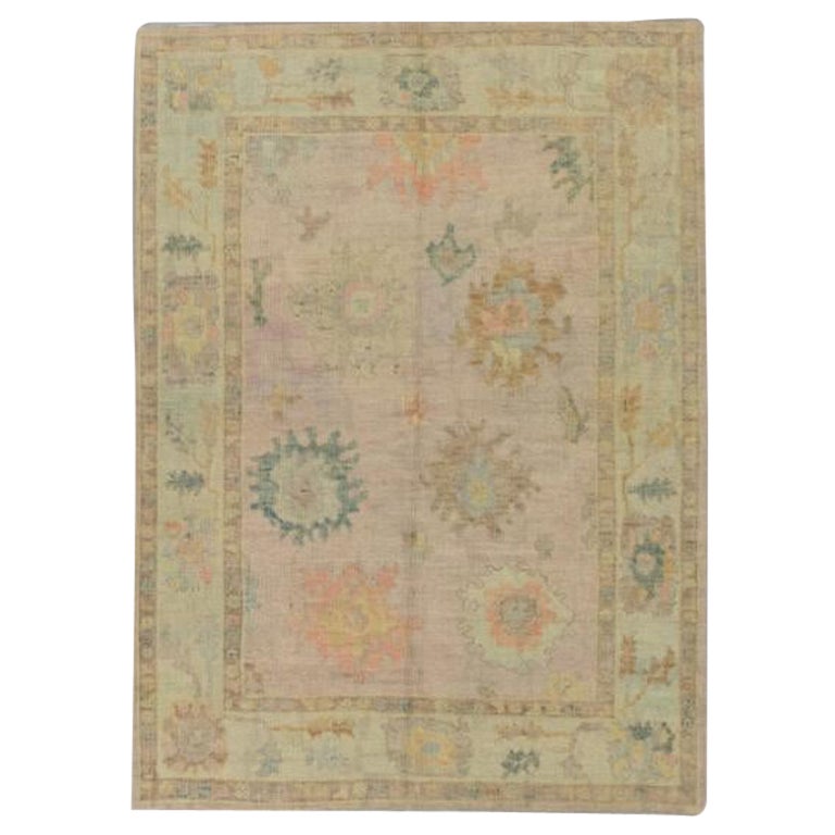 Tappeto Oushak Orientale annodato a mano Turco Oushak 5'1" x 6'11" #503
