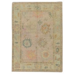 Tappeto Oushak Orientale annodato a mano Turco Oushak 5'1" x 6'11" #503