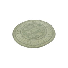 Alfombra Oushak Oriental Anudada a Mano Turca Oushak 6'9" x 7'1" #866