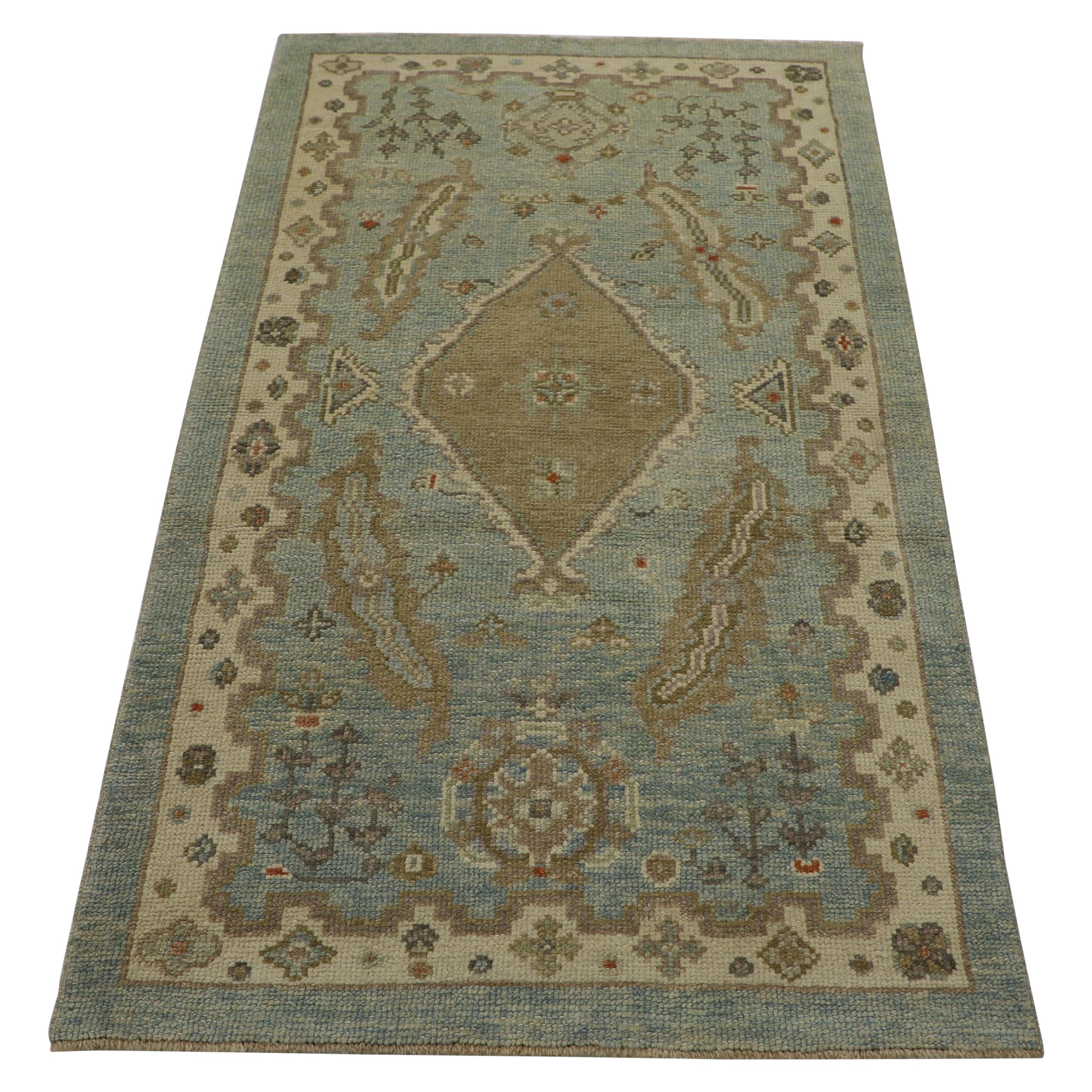 Oushak Rug Oriental Hand Knotted Turkish Oushak 3' x 5'3" #2180