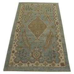 Oushak Rug Oriental Hand Knotted Turkish Oushak 3' x 5'3" #2180