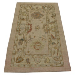 Oushak Rug Oriental Hand Knotted Turkish Oushak 3'2" x 5'1" #2169