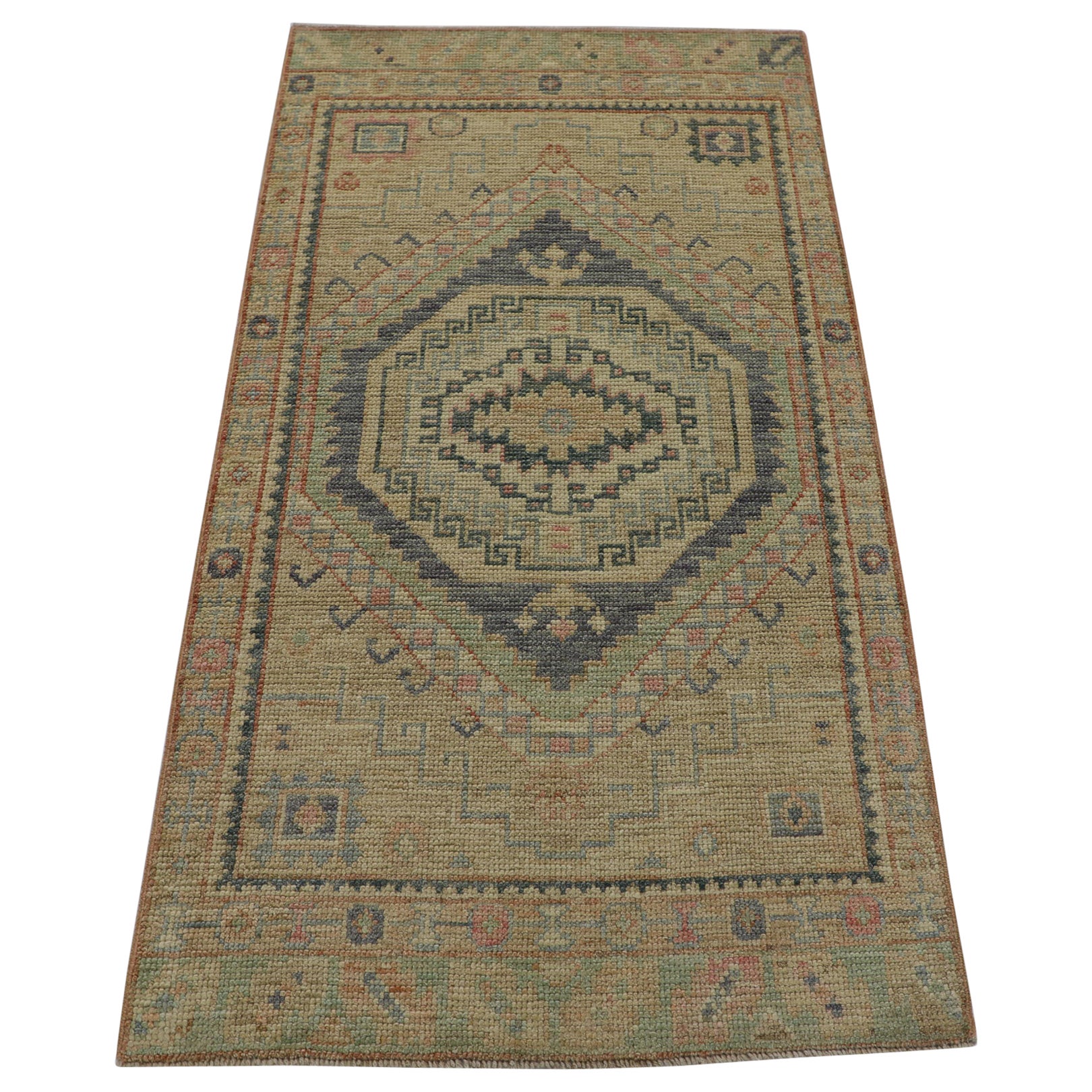 Oushak Rug Oriental Hand Knotted Turkish Oushak 2'8" x 5'1" #2300 For Sale