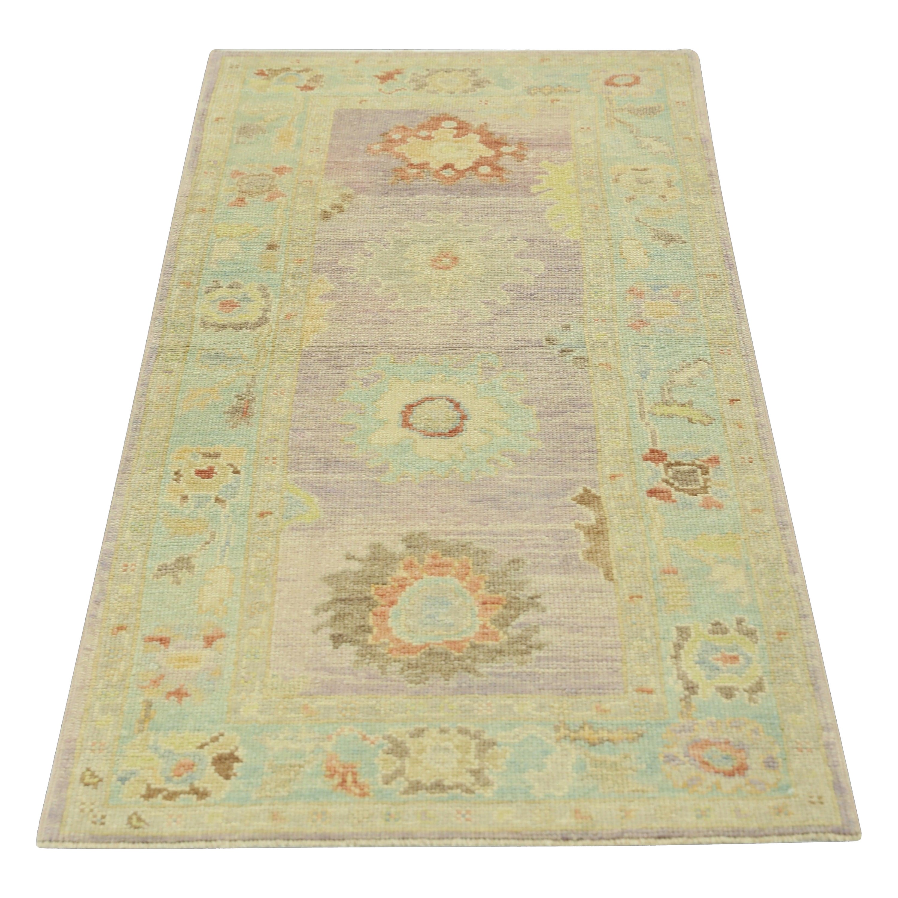 Oushak Rug Oriental Hand Knotted Turkish Oushak 3'2" x 6'8" #689