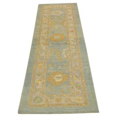 Alfombra Oushak Oriental Anudada a Mano Turca Oushak 3' x 9'8" #679