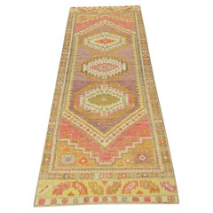Oushak Rug Oriental Hand Knotted Turkish Oushak 3' x 9'2" #705