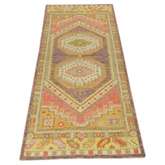 Oushak Rug Oriental Hand Knotted Turkish Oushak 3' x 8'3" #652