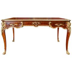 Louis XV Style Bureau Plat Signed P. Sormani 11