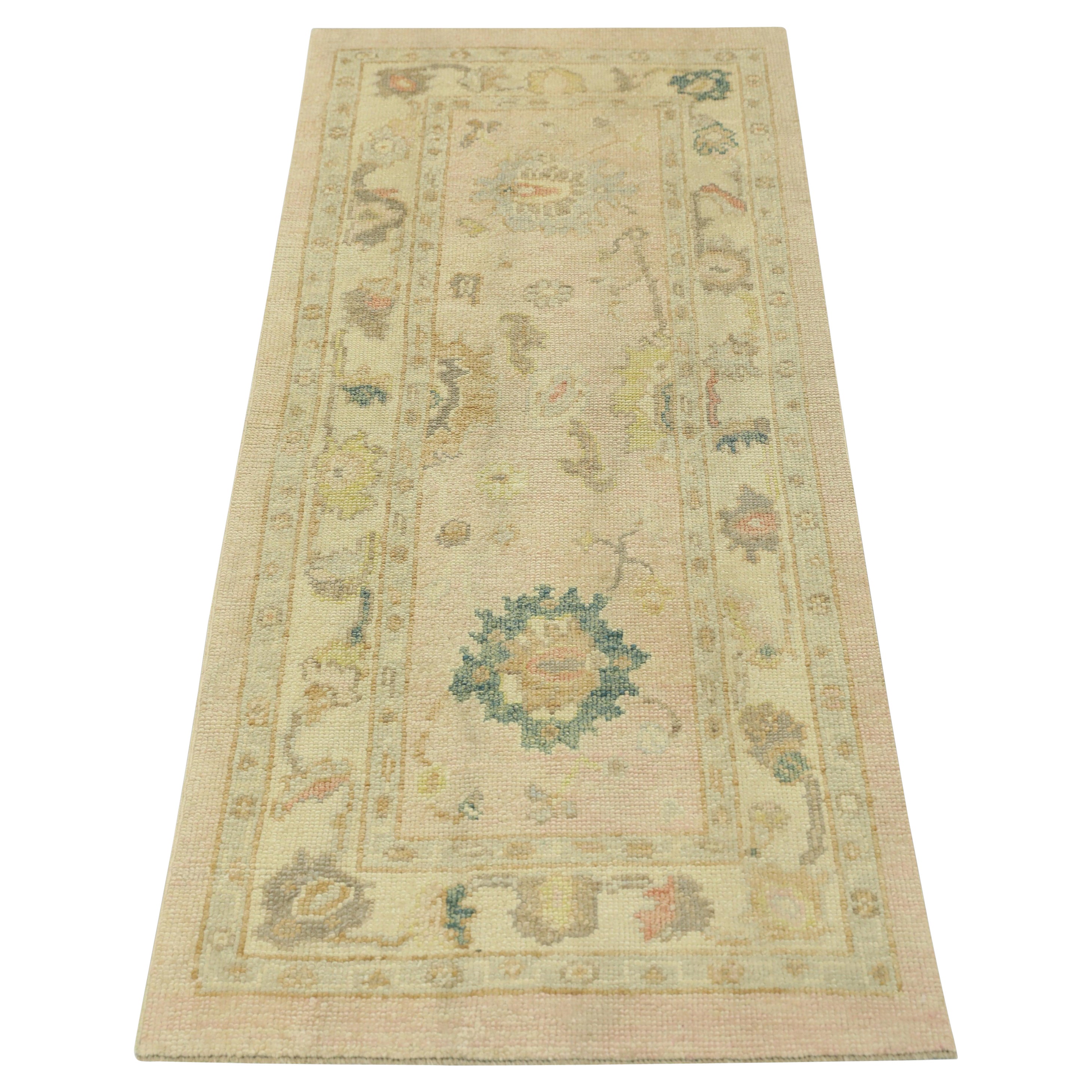 Oushak Rug Oriental Hand Knotted Turkish Oushak 2'8" x 6'7" #939
