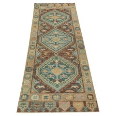 Tappeto Oushak Orientale annodato a mano Turco Oushak 2'10" x 8'6" #1504