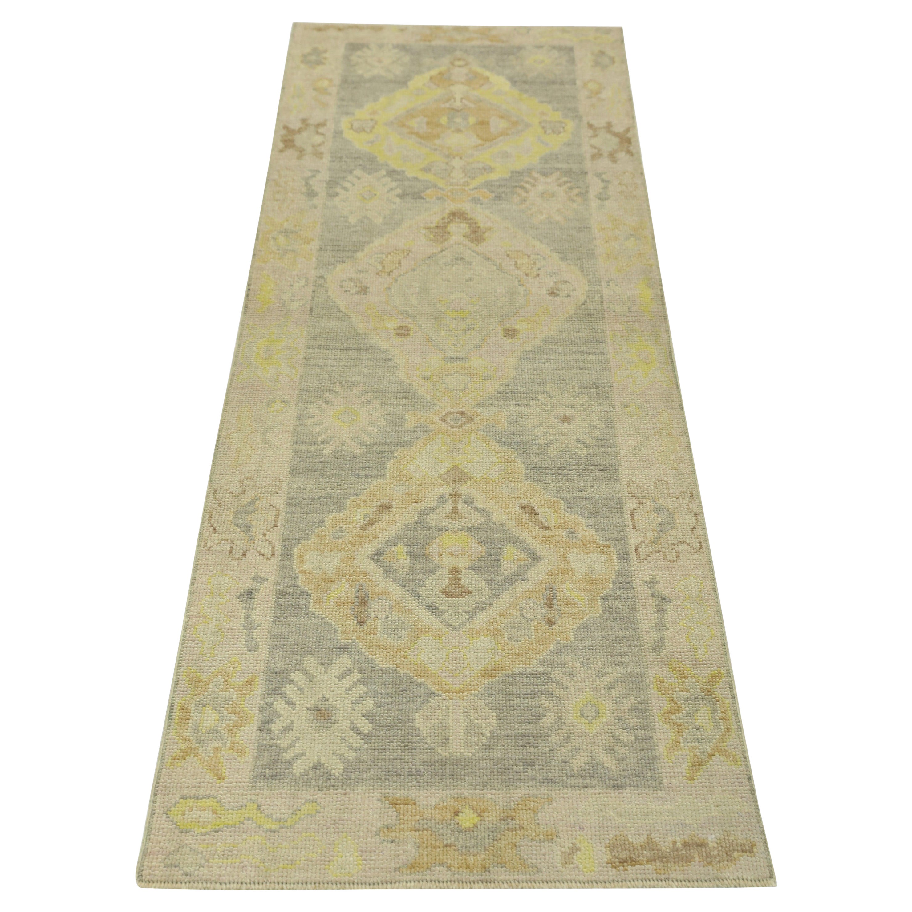 Tappeto Oushak Orientale annodato a mano Turco Oushak 2'9" x 8'3" #665