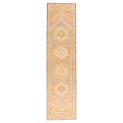 Oushak Rug Oriental Hand Knotted Turkish Oushak 3' x 11'9" #882