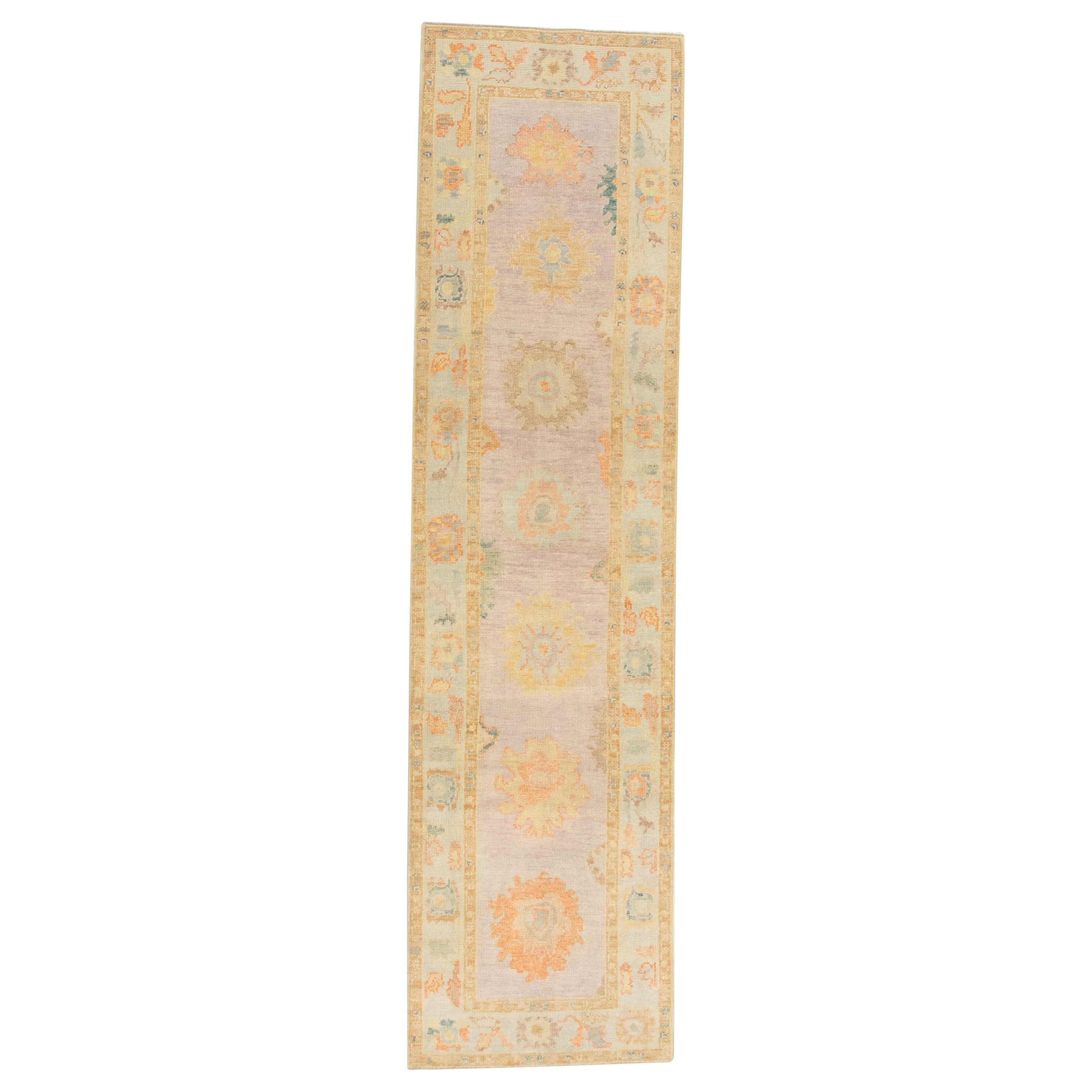 Oushak-Teppich Orientalischer handgeknüpfter türkischer Oushak 2'10" x 11' #934