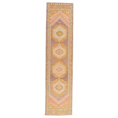 Oushak Rug Oriental Hand Knotted Turkish Oushak 3'1" x 12'9" #693