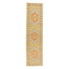 Oushak Rug Oriental Hand Knotted Turkish Oushak 2'9" x 10'5" #691