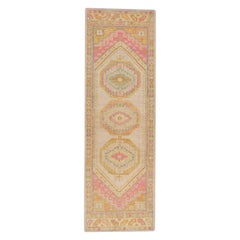 Oushak Rug Oriental Hand Knotted Turkish Oushak 3' x 9'7" #643