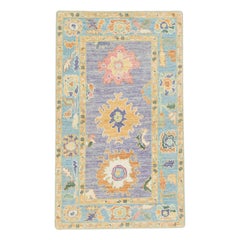 Oushak Rug Oriental Hand Knotted Turkish Oushak 2'11" x 4'10" #806