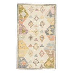 Oushak Rug Oriental Hand Knotted Turkish Oushak 2'11" x 4'10" #821