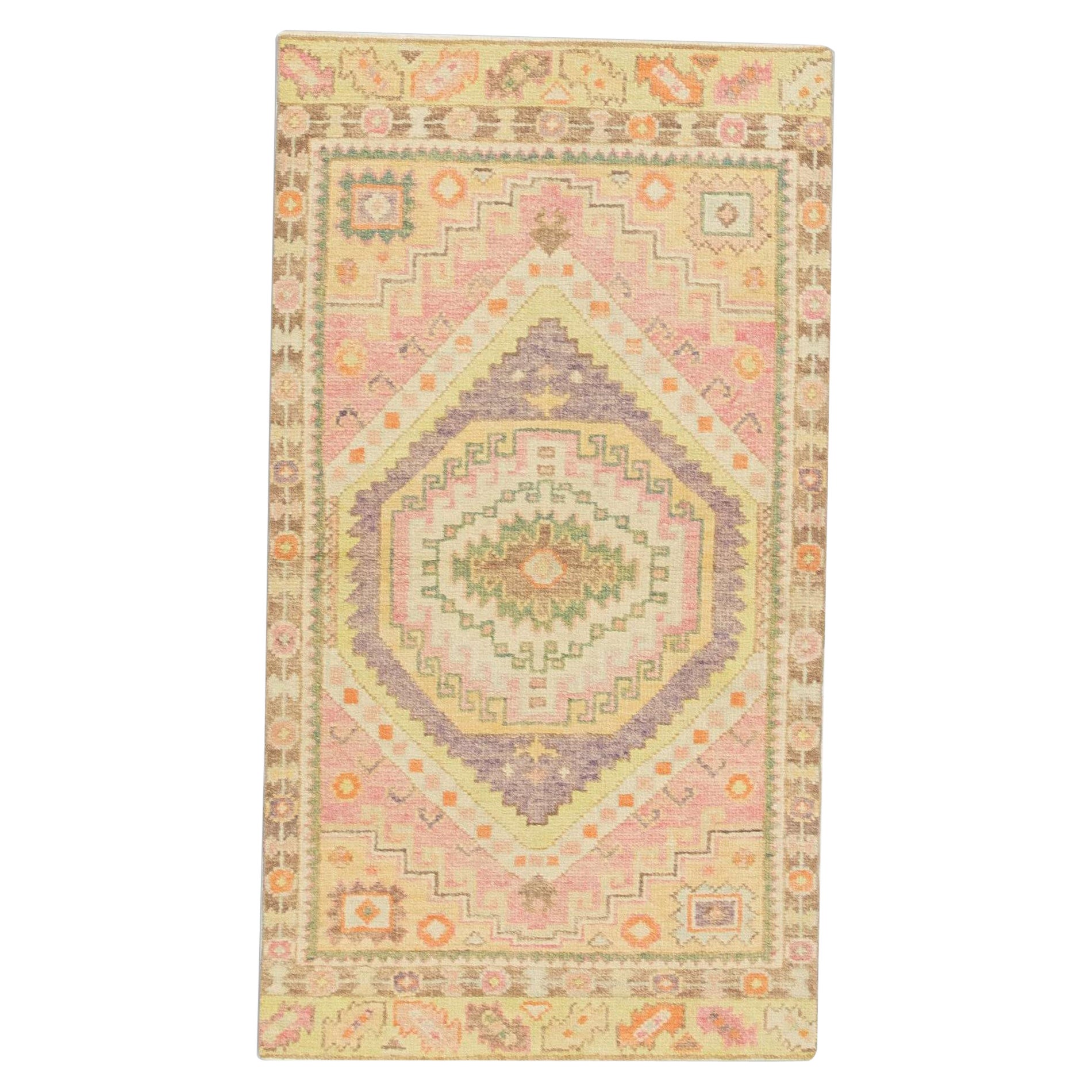 Oushak Rug Oriental Hand Knotted Turkish Oushak 2'9" x 5' #807