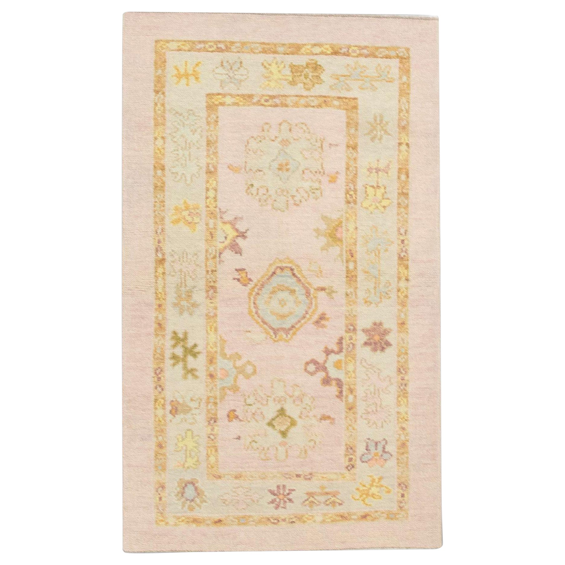 Oushak Rug Oriental Hand Knotted Turkish Oushak 3' x 5'1" #817