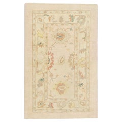 Oushak Rug Oriental Hand Knotted Turkish Oushak 3'1" x 4'10" #778