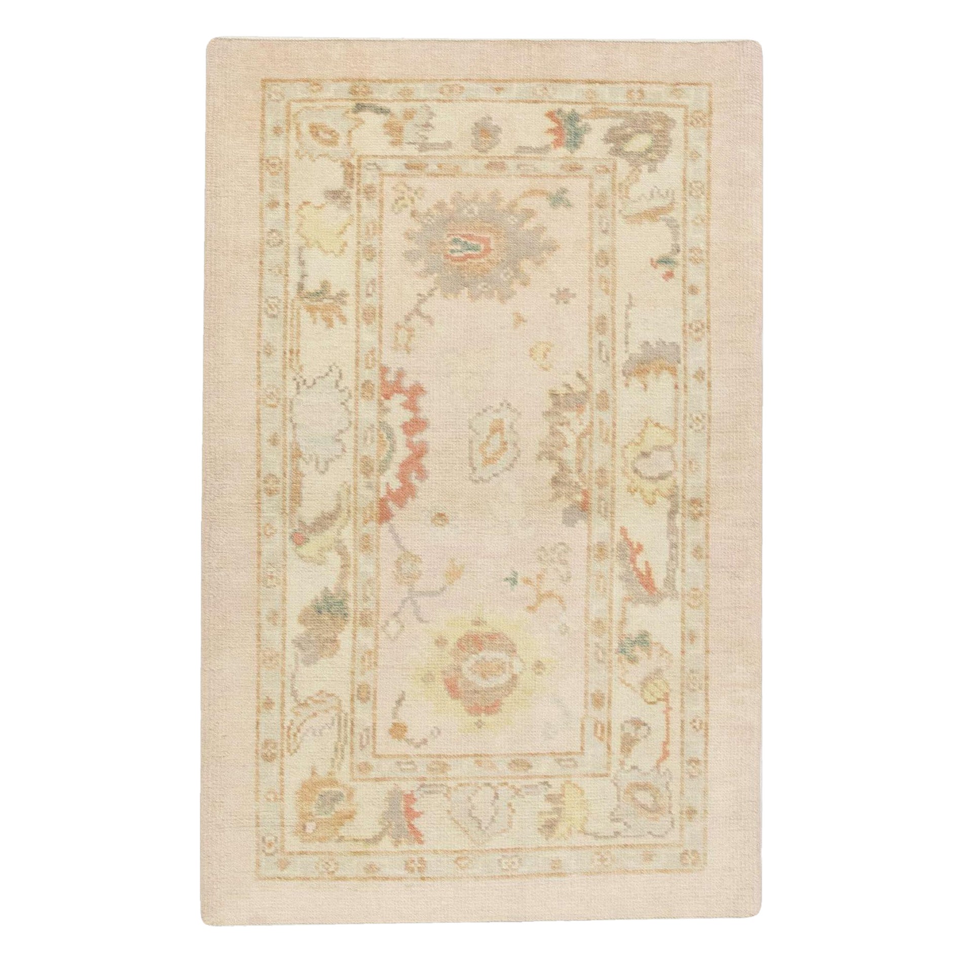 Oushak Rug Oriental Hand Knotted Turkish Oushak 3'6" x 4'11" #767