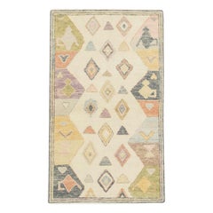 Oushak Rug Oriental Hand Knotted Turkish Oushak 2'10" x 4'10" #775