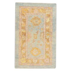 Oushak Rug Oriental Hand Knotted Turkish Oushak 3'2" x 5' #794