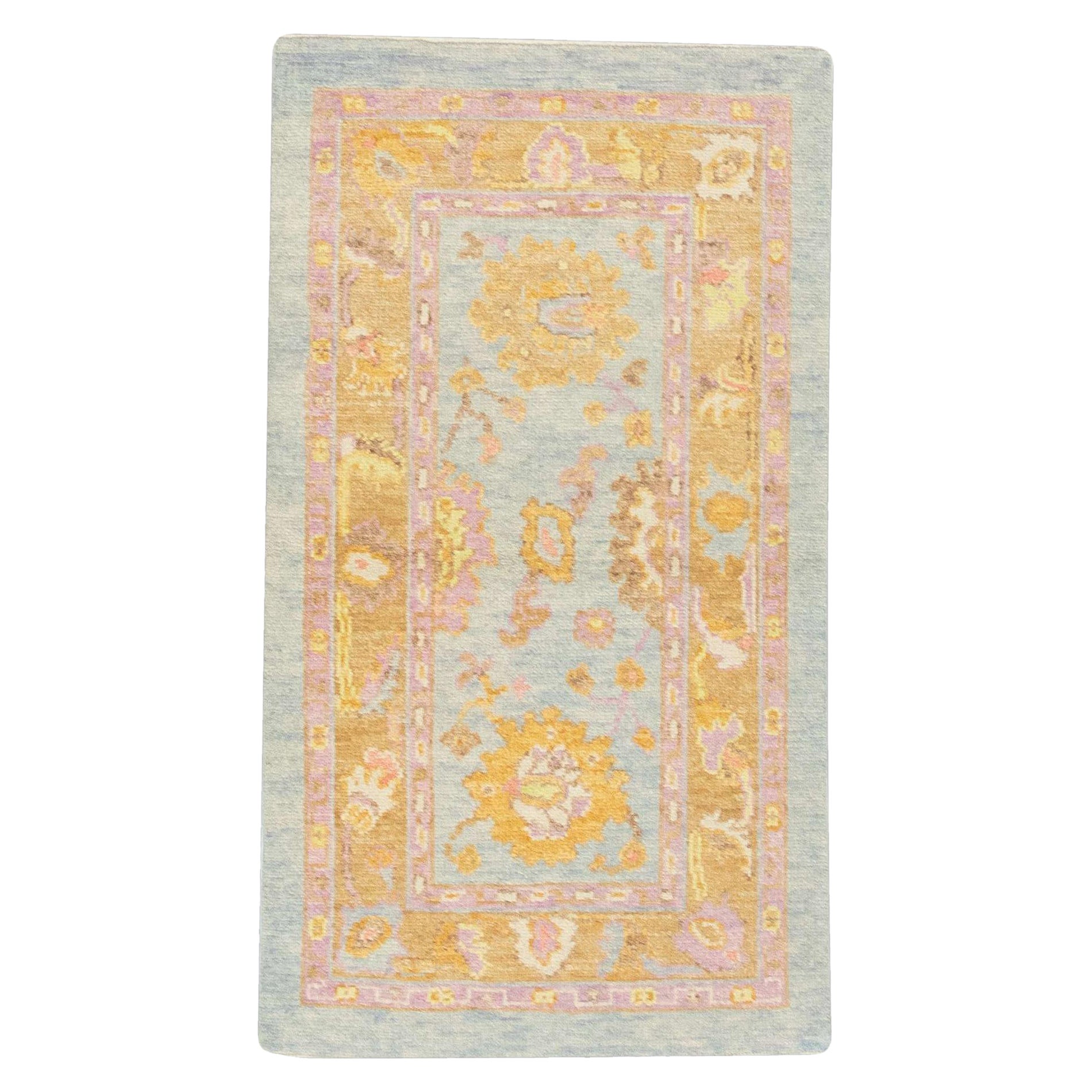 Oushak Rug Oriental Hand Knotted Turkish Oushak 2'10" x 5' #797