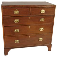 George III Mahogany Five-Drawer Dresser