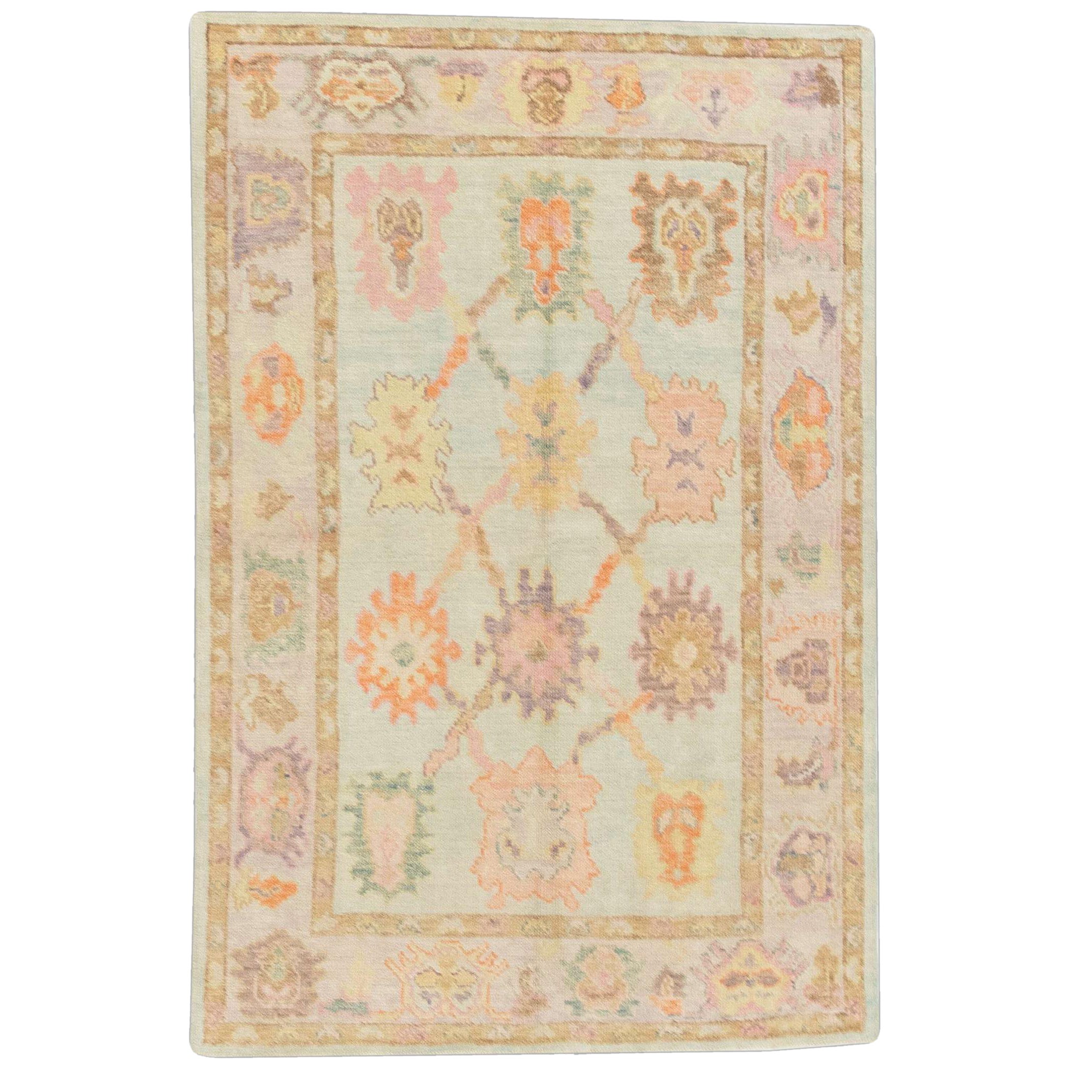 Oushak-Teppich Orientalischer handgeknüpfter türkischer Oushak 4' x 5'10" #279