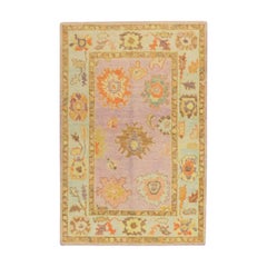 Oushak Rug Oriental Hand Knotted Turkish Oushak 4'2" x 6'1" #315