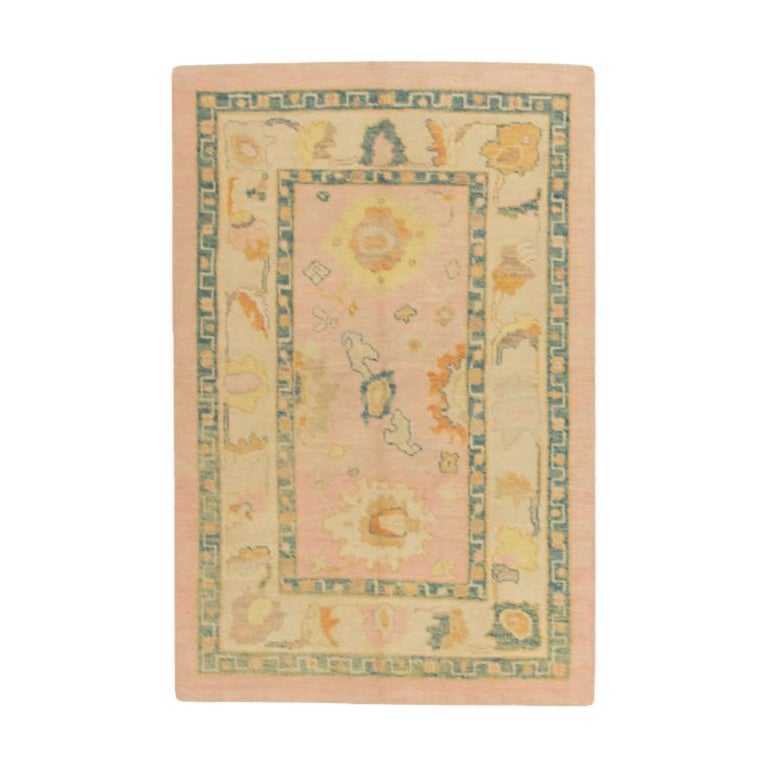 Oushak Rug Oriental Hand Knotted Turkish Oushak 3'10" x 5'9" #308