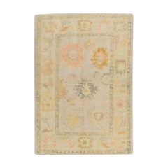 Oushak Rug Oriental Hand Knotted Turkish Oushak 4'2" x 5'10" #267