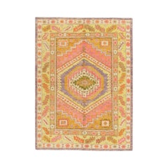 Oushak Rug Oriental Hand Knotted Turkish Oushak 5' x 6'9" #539