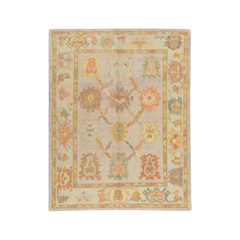 Oushak-Teppich Orientalischer handgeknüpfter türkischer Oushak 5' x 6'5" #556