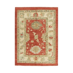 Oushak Rug Oriental Hand Knotted Turkish Oushak 5' x 6'8" #1510