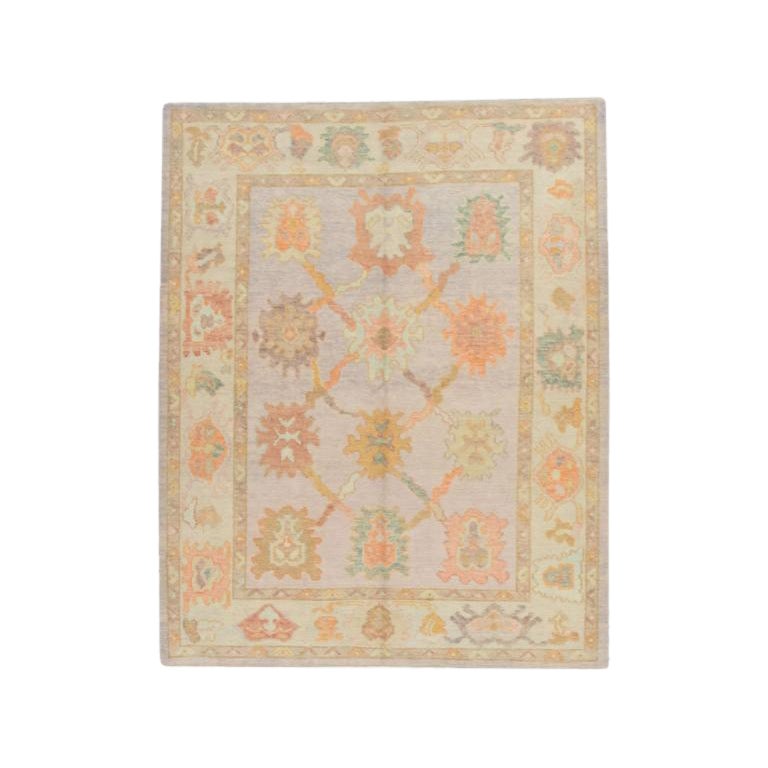 Oushak Rug Oriental Hand Knotted Turkish Oushak 5'5" x 6'10" #901