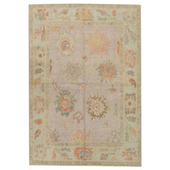 Oushak Rug Oriental Hand Knotted Turkish Oushak 5' x 6'9" #509