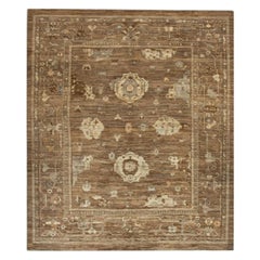 Oushak Rug Oriental Hand Knotted Turkish Oushak 9'7" x 11'7" #251