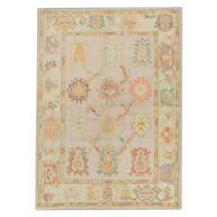 Oushak Rug Oriental Hand Knotted Turkish Oushak 5'1" x 6'10" #930