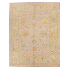 Alfombra Oushak Oriental Anudada a Mano Turca Oushak 7'7" x 9'9" #384