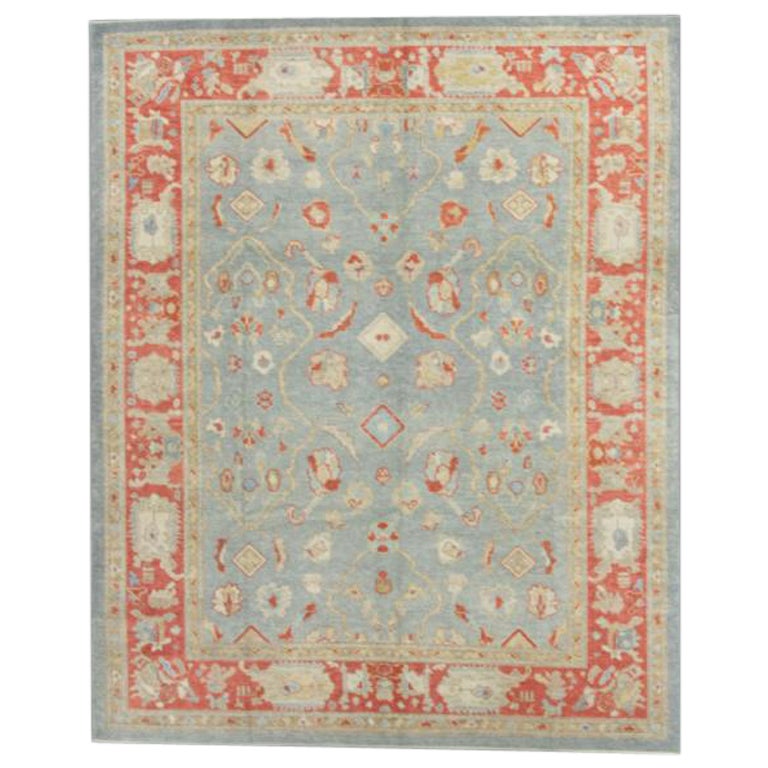 Oushak Rug Oriental Hand Knotted Turkish Oushak 8'1" x 9'11" #2374
