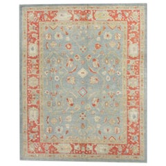 Oushak Rug Oriental Hand Knotted Turkish Oushak 8'1" x 9'11" #2374