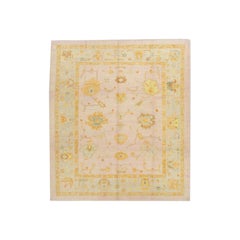 Oushak Rug Oriental Hand Knotted Turkish Oushak 8'6" x 9'7" #375