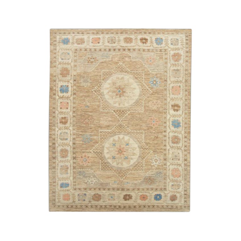 Oushak Rug Oriental Hand Knotted Turkish Oushak 8'9" x 12'1" #1528