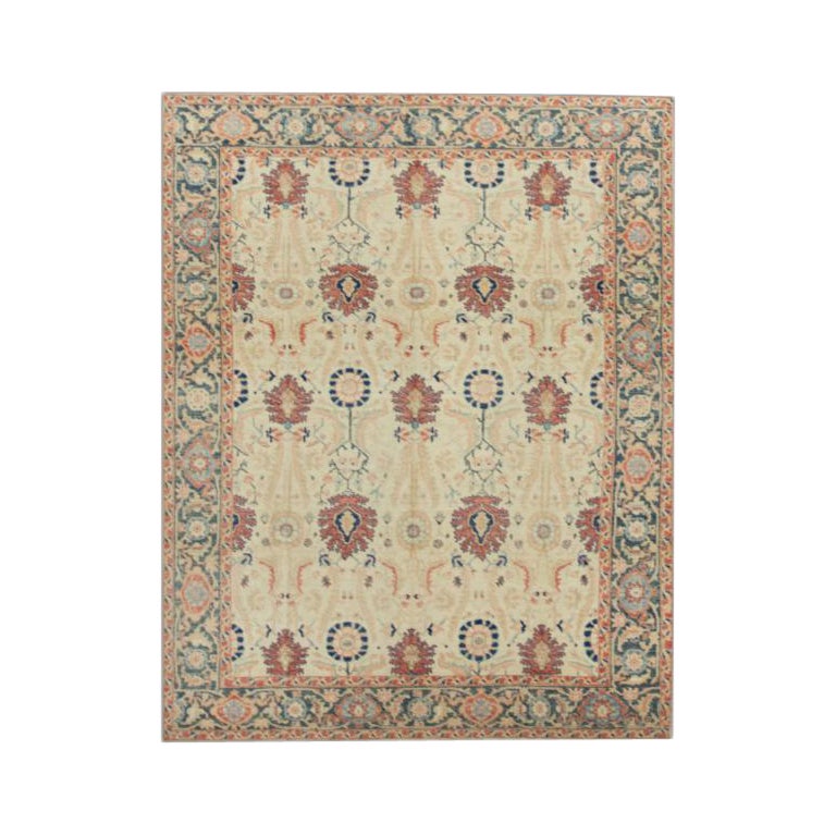 Oushak Rug Oriental Hand Knotted Turkish Antique Look Oushak 7'10" x 10'3" #402
