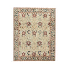 Oushak Rug Oriental Hand Knotted Turkish Antique Look Oushak 7'10" x 10'3" #402